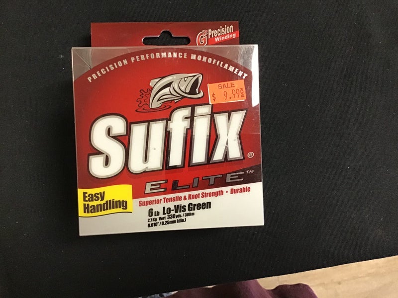 Sufix Elite 6 lb Fishing Line (Green, Size- 330 YD Spool) - Image 1
